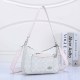 White Casual Street Letter Chains Zipper Bags