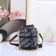 Dark Blue Casual Street Letter Draw String Chains Bags