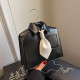 Black Casual Solid Patchwork Contrast Bags