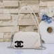 White Casual Simplicity Letter Chains Zipper Bags
