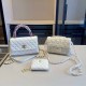 White Street Simplicity Letter Patchwork Chains Zipper Bags