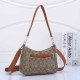 Khaki Casual Street Letter Chains Zipper Bags
