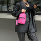 Rose Red Daily Print Patchwork Zipper Bags