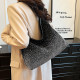 Black Vintage Rivets Patchwork Bags
