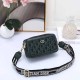 Green Casual Street Letter Patchwork Zipper Bags