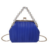 Blue Daily Solid Patchwork Bags