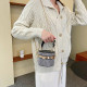 Black Daily Patchwork Hot Drill Zipper Bags