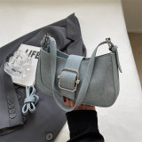 Pink Casual Simplicity Solid Metal Accessories Decoration Zipper Bags