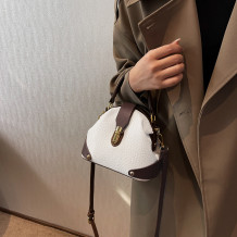 Cream White Vintage Patchwork Zipper Bags