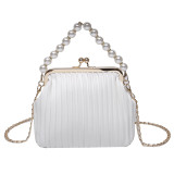 White Daily Solid Patchwork Bags
