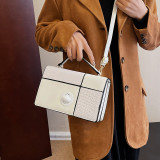 Brown Celebrities Elegant Color Block Contrast Bags