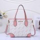 Pink Street Elegant Letter Patchwork Zipper Bags