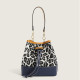 Brown Vintage Leopard Patchwork Draw String Bags
