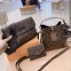 Coffee Casual Street Letter Chains Zipper Bags