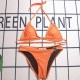 Orange Sexy Letter Bandage Swimwears