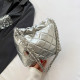 Silver Daily Simplicity Rhombic Draw String Chains Bags