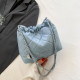 Blue Daily Simplicity Rhombic Draw String Chains Bags