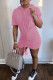Pink Street Solid Patchwork Draw String Hooded Collar Wrapped Skirt Dresses
