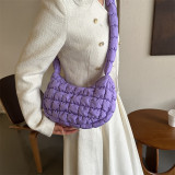 Purple Daily Simplicity Plaid Patchwork Bags
