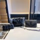 Black Casual Simplicity Letter Chains Zipper Bags