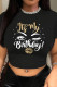 Black Casual Print Patchwork O Neck T-Shirts