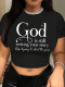 Black Casual Print Patchwork O Neck T-Shirts