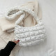 White Daily Simplicity Plaid Patchwork Bags