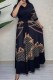 Black Casual Elegant Print Frenulum Letter Turndown Collar Shirt Dresses