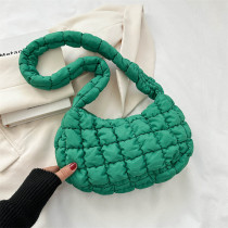 Green Daily Simplicity Plaid Patchwork Bags