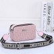 Pink Casual Street Letter Patchwork Zipper Bags