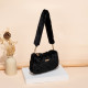 Black Daily Patchwork Zipper Bags
