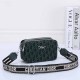 Green Casual Street Letter Patchwork Zipper Bags