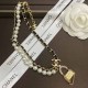 Multicolor Celebrities Elegant Letter Chains Pearl Necklaces