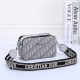 Grey Casual Street Letter Patchwork Zipper Bags