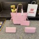 Pink Casual Street Letter Chains Zipper Bags