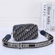 Blue Casual Street Letter Patchwork Zipper Bags