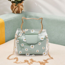 Green Daily Flowers Patchwork Bags