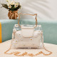 White Daily Flowers Patchwork Bags