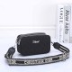 Black Casual Street Letter Patchwork Zipper Bags