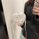White Daily Solid Patchwork Zipper Bags