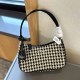 Black And White Casual Street Letter Zipper Bags