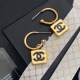 Gold Street Simplicity Letter Patchwork Earrings