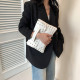 Cream White Daily Solid Rivets Patchwork Bags