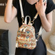 White Street Print Patchwork Zipper Bags