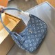 The cowboy blue Casual Street Letter Zipper Bags
