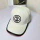 White Casual Street Letter Embroidered Hat