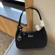 Black Casual Street Letter Zipper Bags