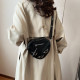 Black Daily Solid Patchwork Zipper Bags