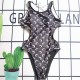 Black Sexy Sportswear Geometric Hollowed Out Swimwears