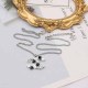 Silver Simplicity Letter Patchwork Chains Necklaces